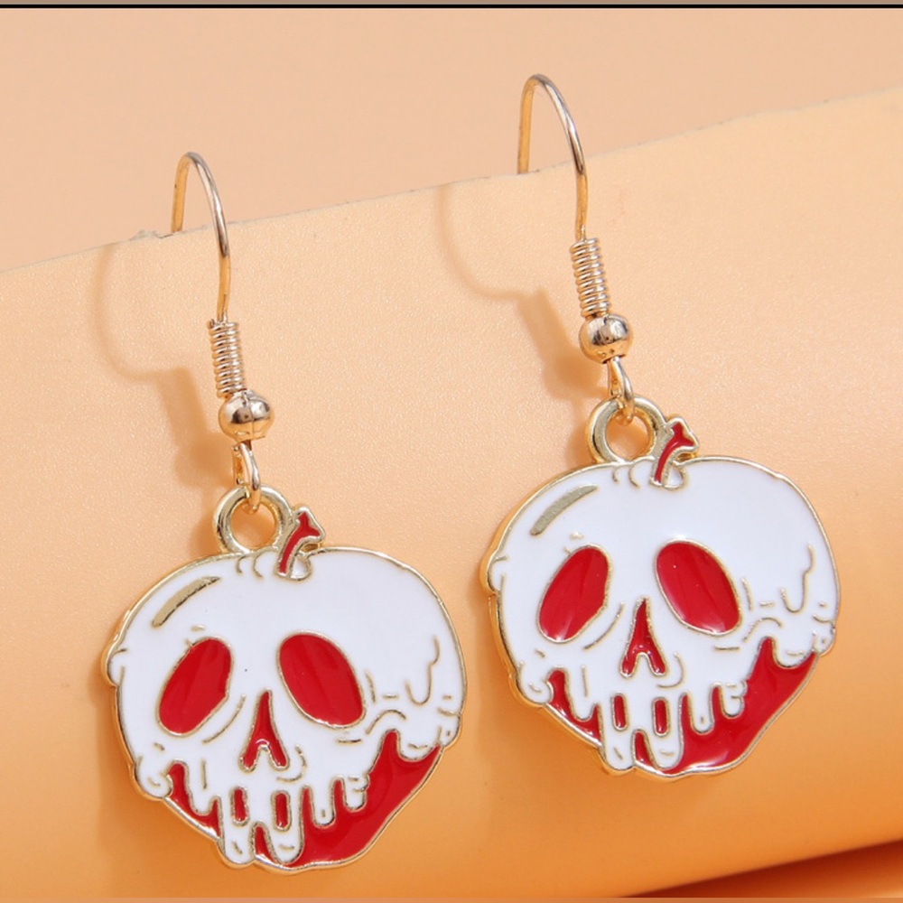 3 For $35 Poison Apple Disney Villains Character Halloween Drop Dangle Earrings